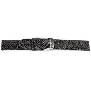 Horlogeband Universeel F136 Leder Antracietgrijs 18mm