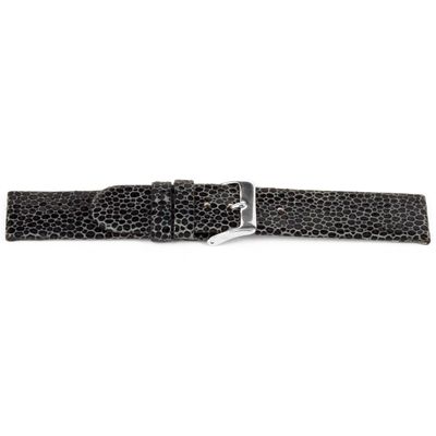 Horlogeband Universeel F136 Leder Antracietgrijs 18mm