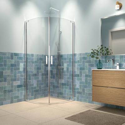Sealskin Inc. douchecabine kwartrond 100x100x200cm zilver hoogglans