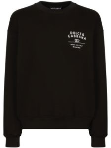 Dolce & Gabbana sweat en coton à logo imprimé - Noir