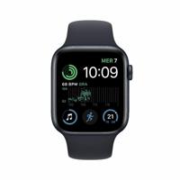 Refurbished Apple Watch SE 2022 44 MM Aluminium Zwart 4G met Zwart sportbandje Zichtbaar gebruikt Ja