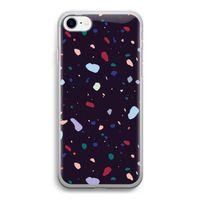 Dark Rounded Terrazzo: iPhone SE 2020 Transparant Hoesje Dark Rounded Terrazzo: iPhone SE 2020 Transparant Hoesje