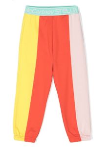 Stella McCartney Kids pantalon de jogging colour block - Orange