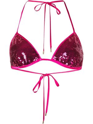 TOM FORD brassière ornée de sequins à dos-nu - Rose