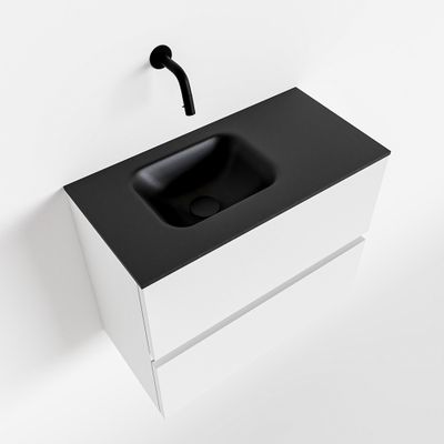 Toiletmeubel Mondiaz Ada | 60 cm | Meubelkleur Talc | Lex wastafel Urban Links | Zonder kraangat