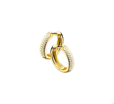 TFT Klapcreolen Diamant 0.25 Ct. Geelgoud Glanzend
