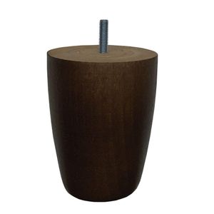 Meubelpoot bruin rond Ø 9 cm en hoogte 12 cm van massief hout (M8)