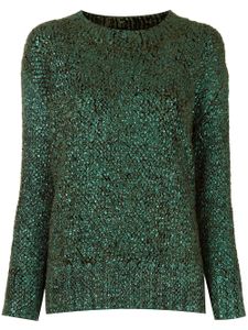 Ermanno Scervino pull en maille métallisée - Vert