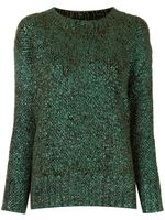 Ermanno Scervino pull en maille métallisée - Vert - thumbnail