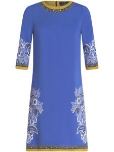 ETRO robe courte à fleurs - Bleu