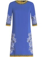 ETRO robe courte à fleurs - Bleu