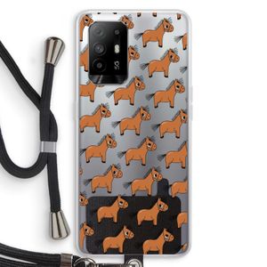 Pony: Oppo A95 5G Transparant Hoesje met koord