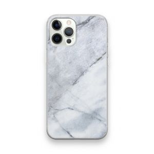 Witte marmer: iPhone 12 Pro Transparant Hoesje