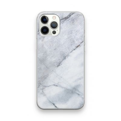 Witte marmer: iPhone 12 Pro Transparant Hoesje