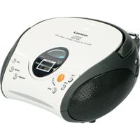 Lenco Lenco SCD-24 white - Tragbares FM-Radio mit CD-Player - Kopfhöreranschluß - Weiß Radio/CD-speler