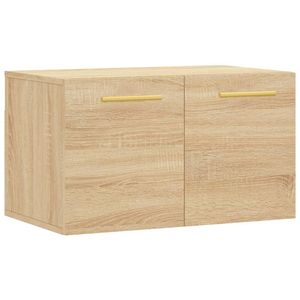 The Living Store Wandkast Sonoma Eiken - Zwevende Opbergkast - 60 x 36.5 x 35 cm - Duurzaam Materiaal