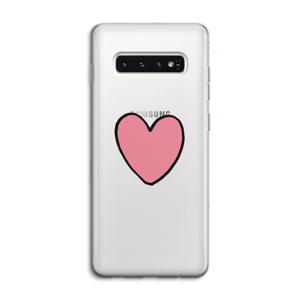 Hartje: Samsung Galaxy S10 4G Transparant Hoesje