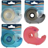 Plakbandhouder - 3x stuks - met rolletje plakband - plastic