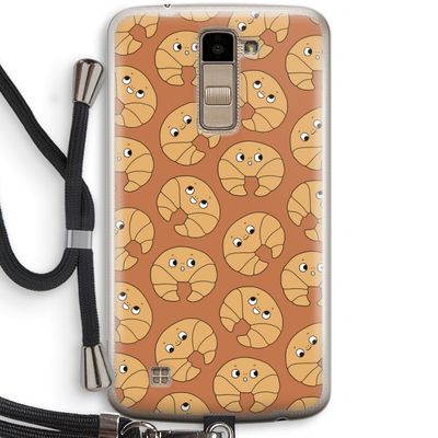 Croissant: LG K10 (2016) Transparant Hoesje met koord