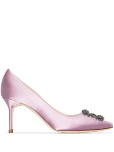 Manolo Blahnik escarpins Hangisi 70 mm à ornements en cristal - Violet