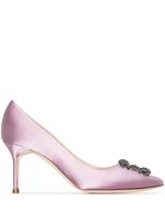 Manolo Blahnik escarpins Hangisi 70 mm à ornements en cristal - Violet - thumbnail