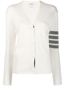 Thom Browne cardigan à 4 bandes signature - Blanc