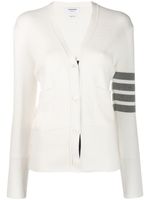 Thom Browne cardigan à 4 bandes signature - Blanc