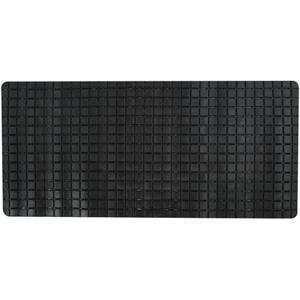 MSV Douche|bad anti-slip mat badkamer - rubber - zwart - 76 x 36cm