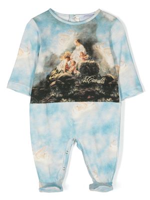 Roberto Cavalli Junior pyjama à imprimé graphique - Bleu