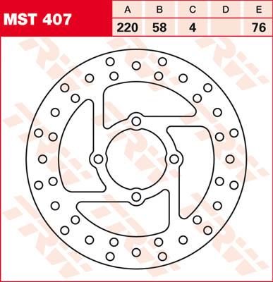 TRW Remschijf, remschijven voor de moto, MST407