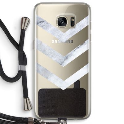 Marmeren pijlen: Samsung Galaxy S7 Edge Transparant Hoesje met koord