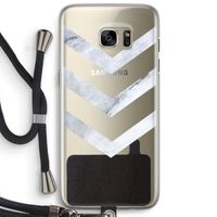 Marmeren pijlen: Samsung Galaxy S7 Edge Transparant Hoesje met koord