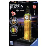 Ravensburger 3D puzzel Big Ben night edition - 216 stukjes - thumbnail