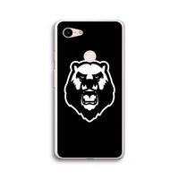 Angry Bear (black): Google Pixel 3 XL Transparant Hoesje