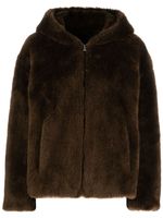 Yves Salomon veste en laine à capuche - Marron Yves Salomon veste en laine à capuche - Marron