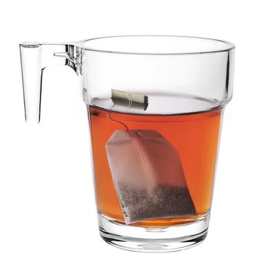 MPDrink Koffie/thee glas - SAN kunststof - 18 cl - onbreekbaar - herbruikbaar - koffie/thee glazen