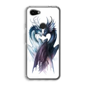 Yin Yang Dragons: Google Pixel 3a Transparant Hoesje