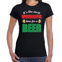 Wonderful beer fout Kerst bier t-shirt zwart voor dames - thumbnail