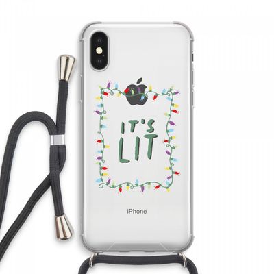 It's Lit: iPhone XS Max Transparant Hoesje met koord