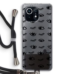 Eye pattern #2: Xiaomi Mi 11 Transparant Hoesje met koord