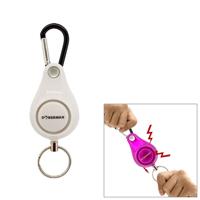DOBERMAN sleutelhanger persoonlijke veiligheid Alarm Pull Ring geactiveerd anti-aanval veiligheid nood Alarm(White)
