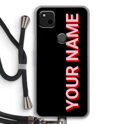 Namecase: Pixel 4a Transparant Hoesje met koord