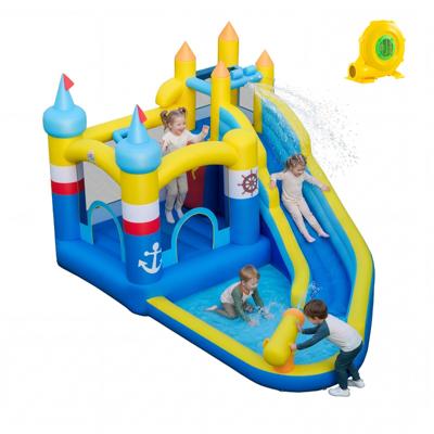 Opblaasbare Waterglijbaan met een Ventilator van 750 W Waterpark voor Kinderen met Peuterbad
