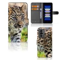 Xiaomi Poco F5 Pro | Telefoonhoesje | Met pasjeshouder | Baby Luipaard