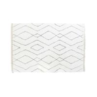 Tapijt DKD Home Decor Wit Grijs Ruiten Scandi Ø 9,4 cm 120 x 180 x 3 cm