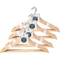 Urban Living Kledinghangers - met inkepingen en beugel - 20x - hout - 43 x 22 cm - thumbnail