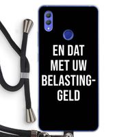 Belastinggeld - Zwart: Honor Note 10 Transparant Hoesje met koord