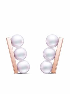 TASAKI boucles d'oreilles Balance Neo en or rose 18ct ornées de perles Akoya