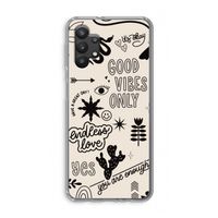 Good vibes: Samsung Galaxy A32 5G Transparant Hoesje