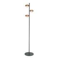Highlight VloerlampDynasty zwart 3-lichts amber glas - V4508.28